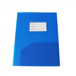 Plastic folder with two pockets FOSKA, blue color