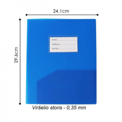 Plastic folder with two pockets FOSKA, transparent color