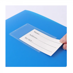 Plastic folder with two pockets FOSKA, transparent color
