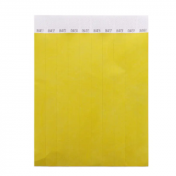 Paper bracelet WRISTVEK, yellow, COOL 1 pc.