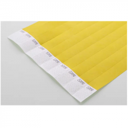 Paper bracelet WRISTVEK, yellow, COOL 1 pc.