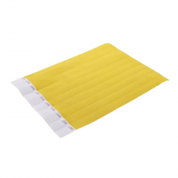 Paper bracelet WRISTVEK, yellow, COOL 1 pc.