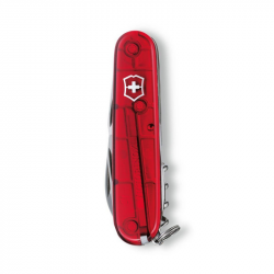 Multi-functional knife VICTORINOX SPARTAN, transparent red color