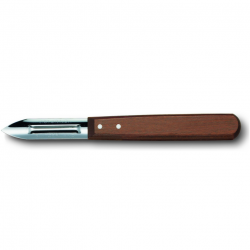 Metal peeler with wooden handle VICTORINOX, brown color