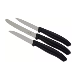 Knife set VICTORINOX PARING 3pcs, black color