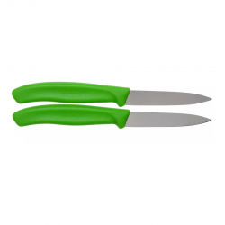 Knives VICTORINOX PARING 2 pcs, 8cm, green color