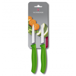 Knives VICTORINOX PARING 2 pcs, 8cm, green color