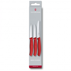 Peilių rinkinys VICTORINOX PARING 3vnt, raudonos sp.