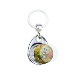Metal keychain double-sided diameter 25 mm