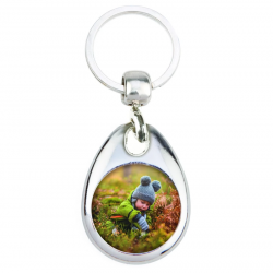 Metal keychain double-sided diameter 25 mm