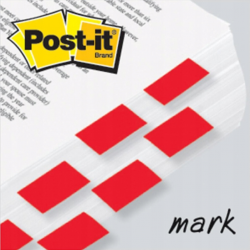 Indeksai-žymekliai 3M POST-IT 25x43mm raudoni