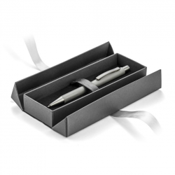 Pen box E26, black color with silver ribbon