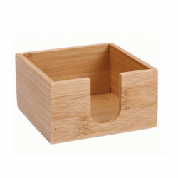 Bamboo memo pad holder FOROFIS 10.8x10.8x5.8cm