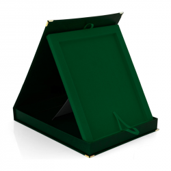 Presentation box-case for plaque 200x150 mm green vertical