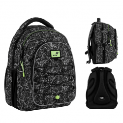 Kuprinė KITE 25,5L 43x33x23cm, juoda/balta sp.