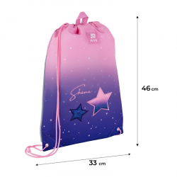 Krepšelis sportinei aprangai KITE SPARKLING, 46x33cm, rožinė/violetinė sp.
