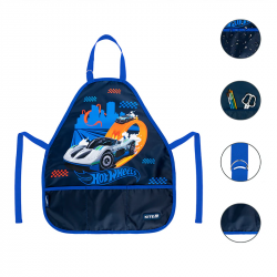 Children's apron with sleeves KITE 69x60cm, violet color