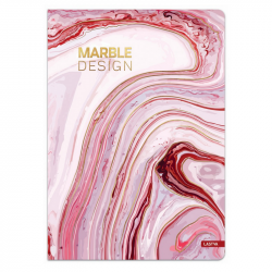 Notebook MARBLE A5 80g 60 sheets, squared, pack of 10