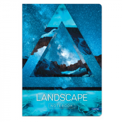 Notebook LANDSCAPE A5 80g 60 sheets, squared, pack of 10