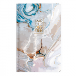 Užrašų knygutė kietu viršeliu MARBLE A6/96l. langeliais