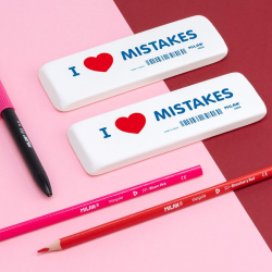 Eraser MILAN 4806 I love Mistakes, 14 x 9.3 x 3cm