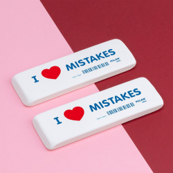 Eraser MILAN 4806 I love Mistakes, 14 x 9.3 x 3cm