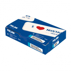 Eraser MILAN 4806 I love Mistakes, 14 x 9.3 x 3cm