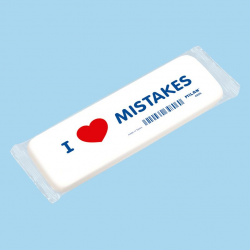Eraser MILAN 4806 I love Mistakes, 14 x 9.3 x 3cm