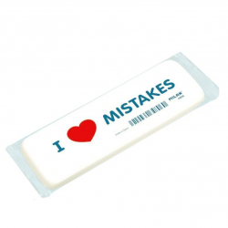 Eraser MILAN 4806 I love Mistakes, 14 x 9.3 x 3cm