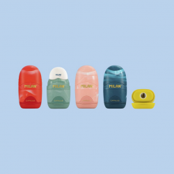 Pencil sharpener + eraser MILAN CAPSULE LAVA