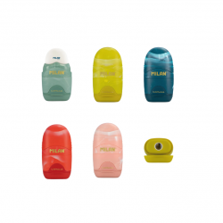 Pencil sharpener + eraser MILAN CAPSULE LAVA