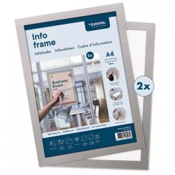 Information holders A4, adhesive-magnetic, silver color, EUROPEL 196003, 2 pcs.