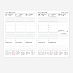 Business diary - calendar FUTURA VIP 2026, A4, black color