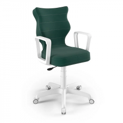 Kėdė ENTELO NORM WHITE VELVET 05, t. žalios sp.