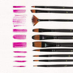 Brush set flat 3pcs (No. 8,10,12) CENTRUM