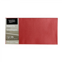 Envelopes PEARL DL (110x220) dark red, 150 g/m2, gummed, 10 pcs.