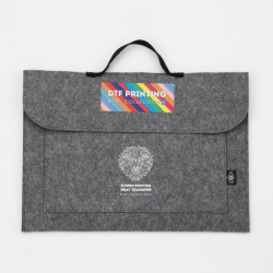 Felt handbag TARO, 385x270x7mm, grey color