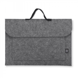 Felt handbag TARO, 385x270x7mm, grey color