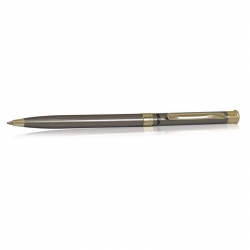 Ballpoint pen in a box REGAL, dark silver with gold-colored details