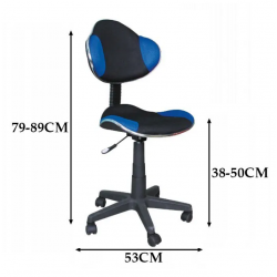 Chair Q-025 with mesh, blue color