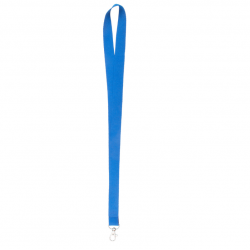 Strap - lanyard for ID card with metal clip, blue color, COOL