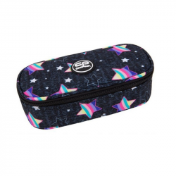 Penalas COOLPACK CAMPUS RAINBOW NIGHT 23x10x6cm, margas, juodos sp.