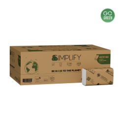 Folded paper towels PAPERNET Z 2-ply, 200 sheets, 20.3x24cm