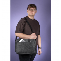 Felt handbag TEKKO, 382 x 292 x 70mm, grey color