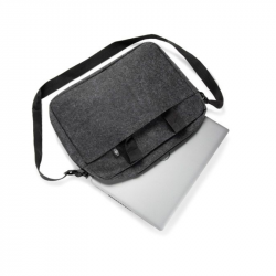 Felt handbag TEKKO, 382 x 292 x 70mm, grey color
