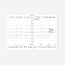 Business diary - calendar FUTURA VIP SPIREX 2026, A4, dark green color