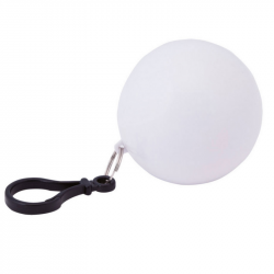Raincoat in a plastic case, hanging, white color, COOL