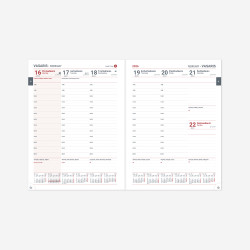 Business diary - calendar FUTURA BALADEK 2026, A4, grey color