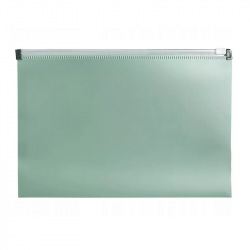 Zipper bag A5, pastel green color