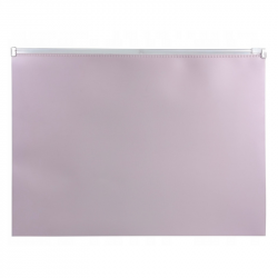 Zipper bag A4, pastel pink color